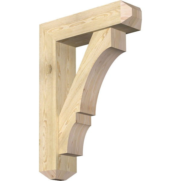 Ekena Millwork Balboa Craftsman Rough Sawn Bracket w/ Offset Brace, Douglas Fir, 8"W x 30"D x 42"H BKT0806X30X42BOA04RDF - main